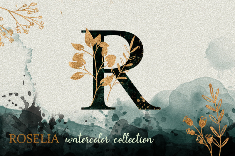 roselia-gold-watercolor-collection