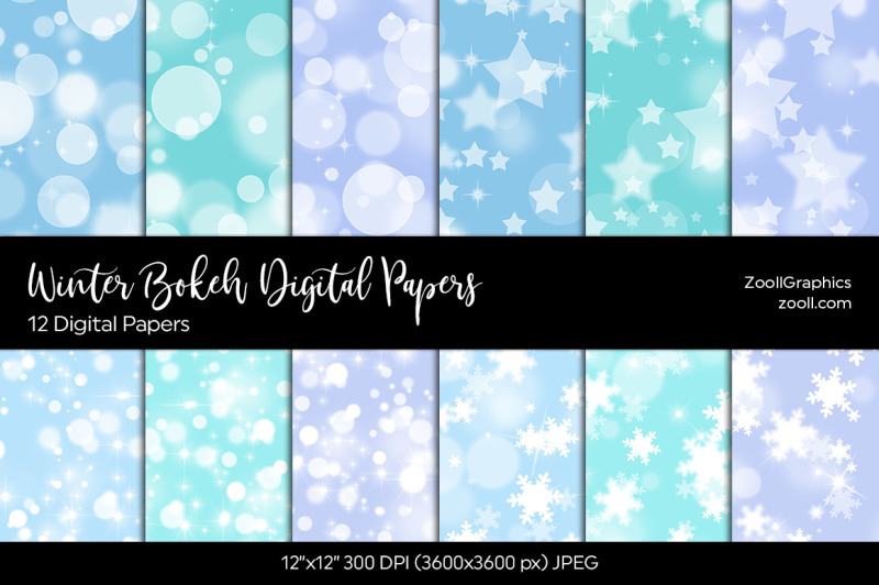 winter-bokeh-digital-papers