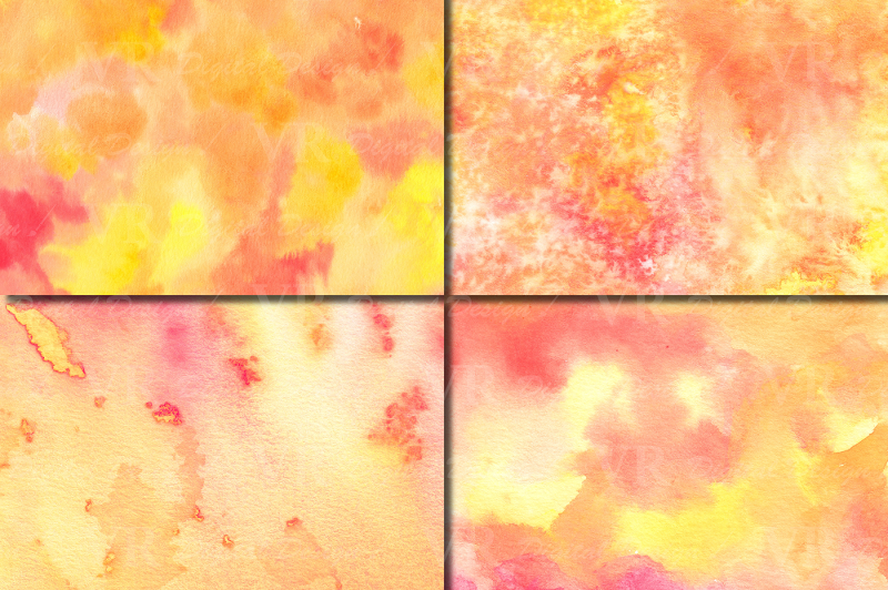red-orange-yellow-watercolor-digital-paper-hanpainted-textures