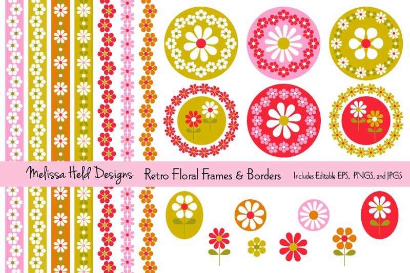 retro-floral-frames-and-borders