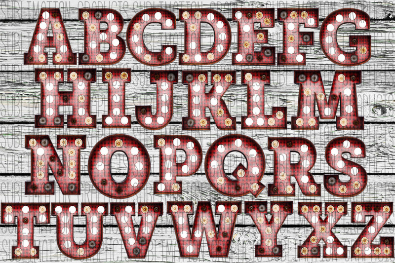 red-plaid-marquee-alphabet