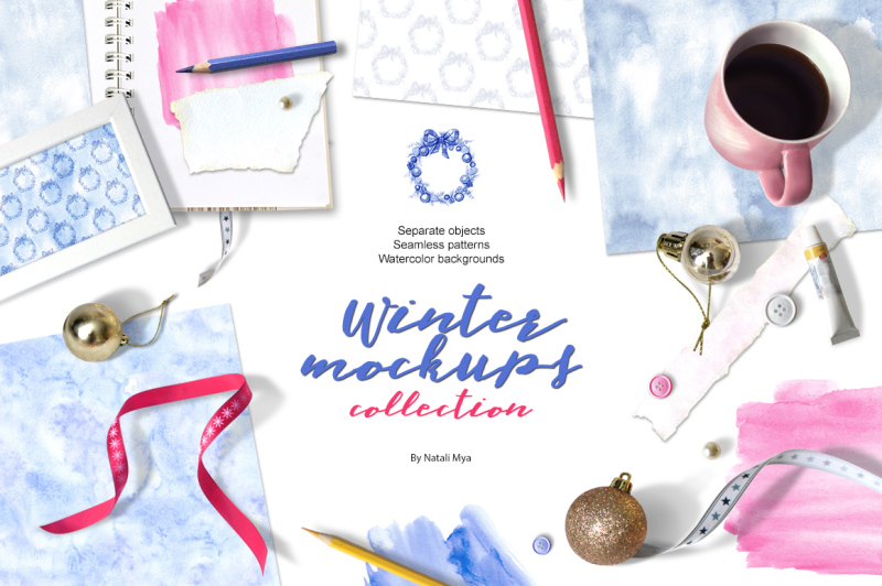 Free Winter mockups collection (PSD Mockups)