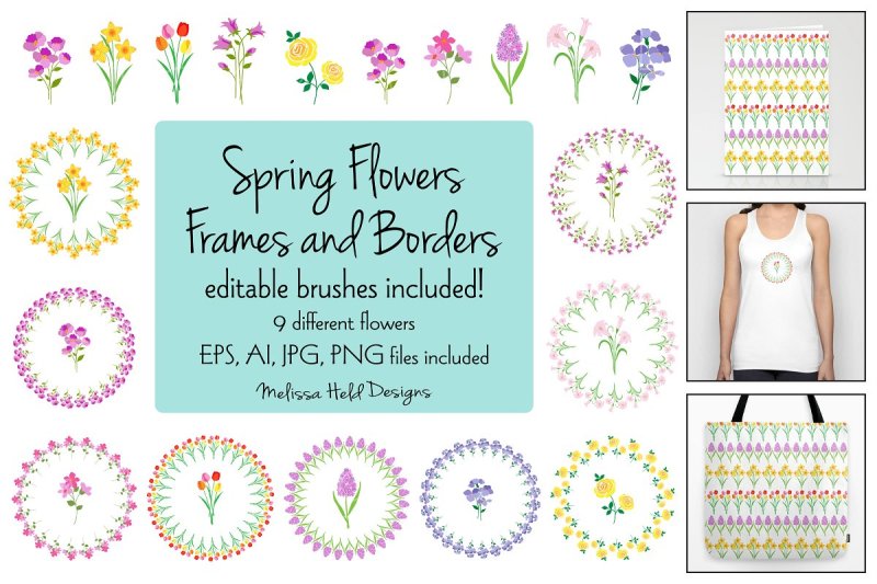 spring-flower-frames-amp-borders