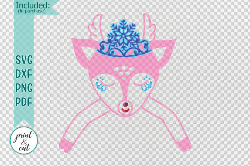 christmas-baby-deer-face-with-crown-print-cut-digital-svg-dxf-pdf-png