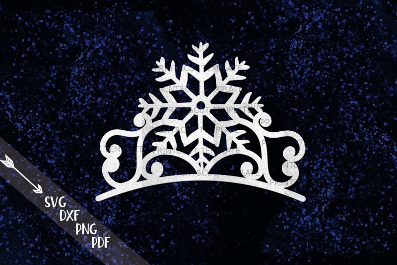 christmas-princess-crown-monogram-svg-dxf-pdf-cut-file