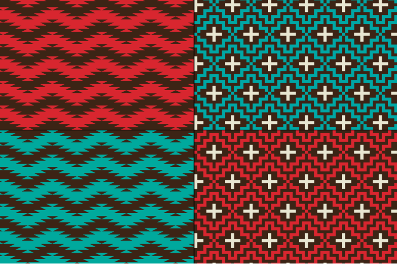 native-american-seamless-patterns