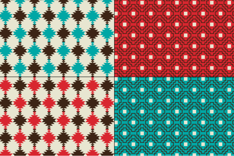 native-american-seamless-patterns