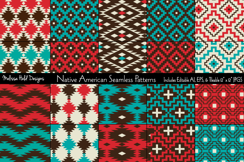 native-american-seamless-patterns