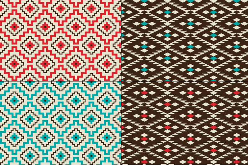 native-american-seamless-patterns