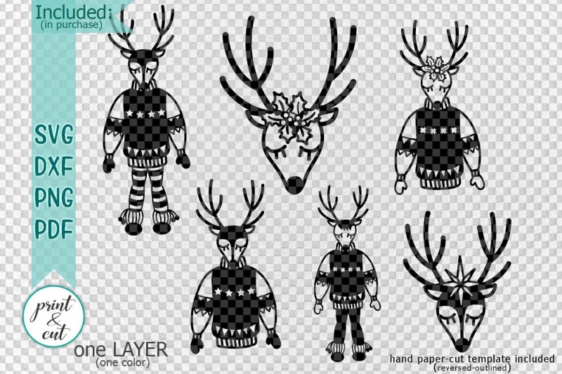 christmas-reindeers-bundle-deer-face-in-ugly-sweater-cut-files