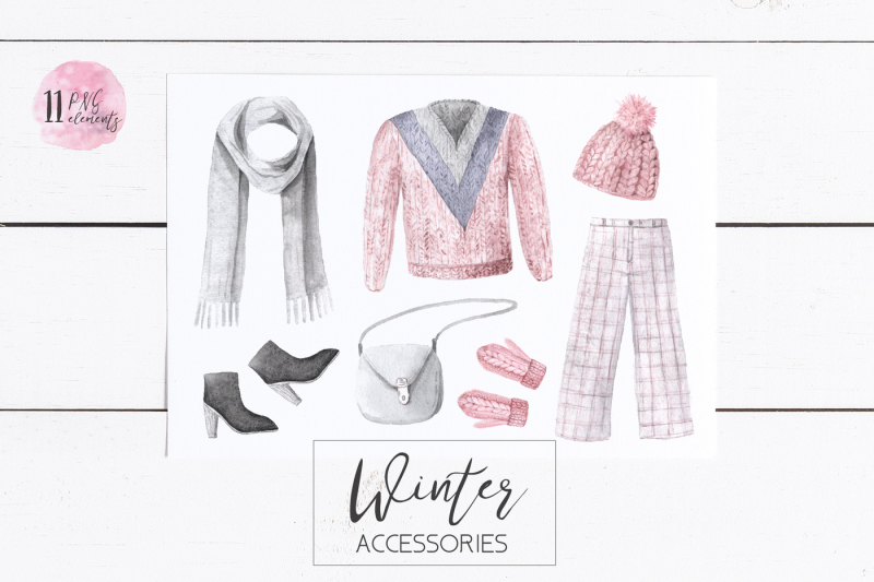 watercolor-winter-clothes-set