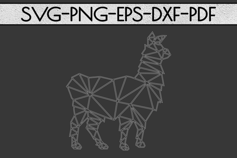 geometric-llama-svg-cutting-file-kids-card-template-dxf-pdf