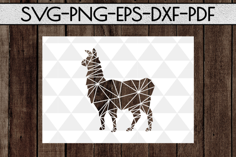 geometric-llama-svg-cutting-file-kids-card-template-dxf-pdf