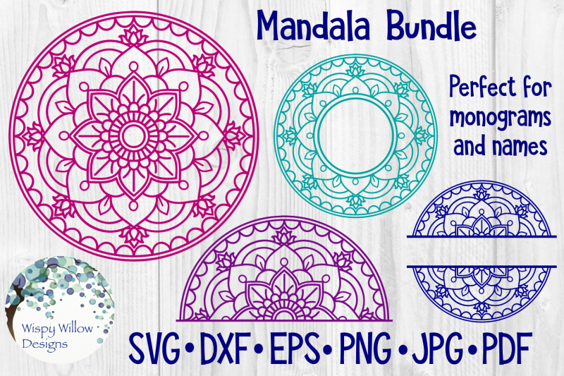 The Incredible Bundle Mandala Svg Cut Files By Wispy Willow Designs Thehungryjpeg Com