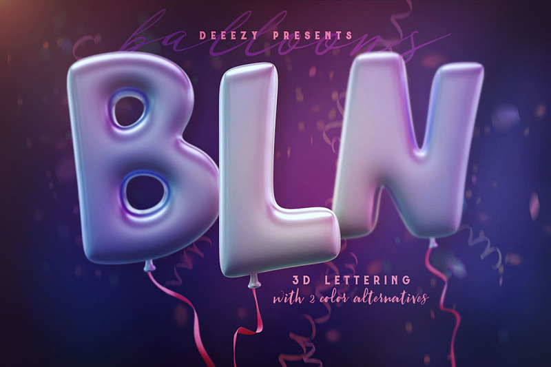 balloons-3d-lettering