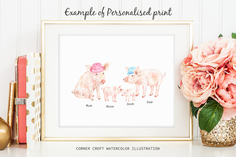 watercolor-pig-family-clipart-for-instant-download