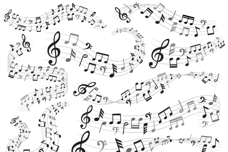 musical-notes-music-note-swirl-melody-pattern-and-sound-waves-with-n