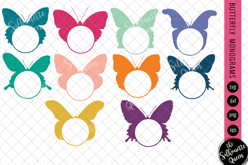 butterfly-svg-monogram-svg-circle-frames-cuttable-design-cut-file