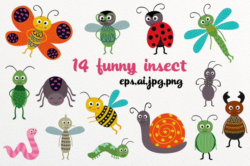 funny-insect-set