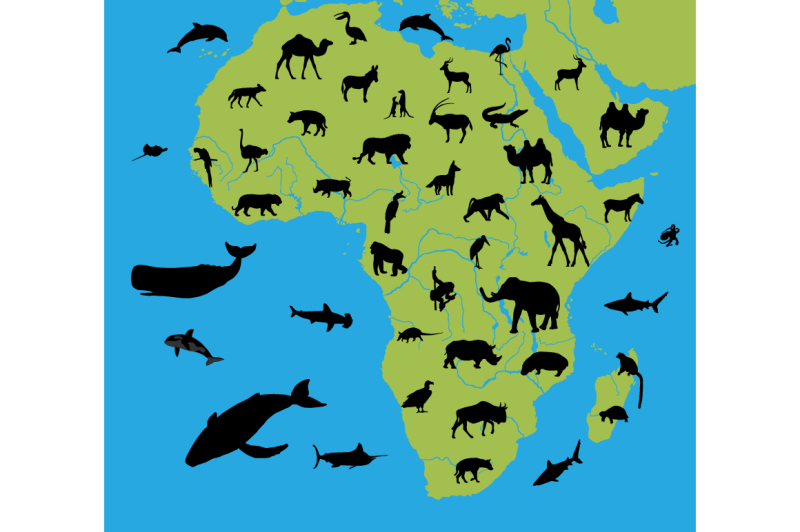 animals-on-the-map-of-africa