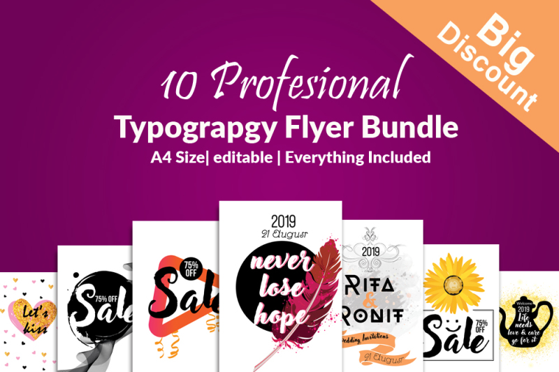 10-typography-flyers-bundle