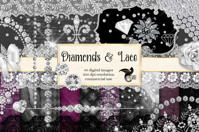 diamonds-and-lace-digital-scrapbooking-kit