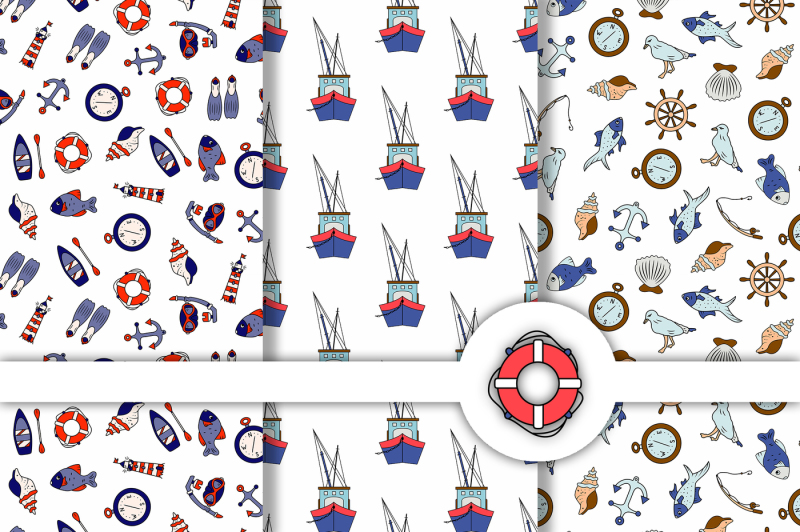 nautical-set-of-seamless-patterns
