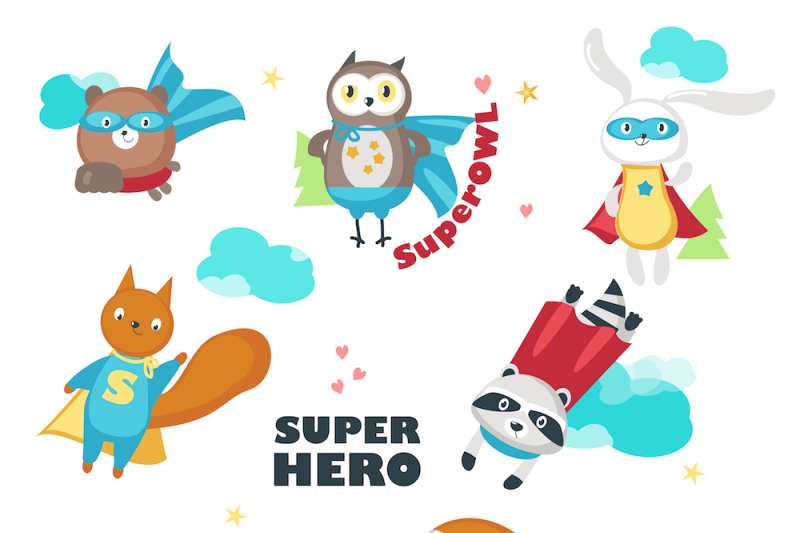 superhero-animals-and-pattern
