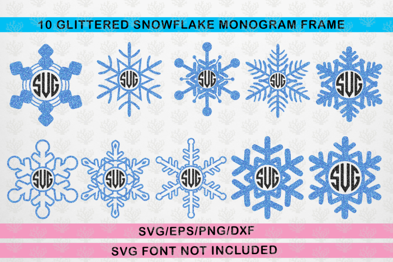 monogram-frame-svg-bundle-snowfall-christmas-winter