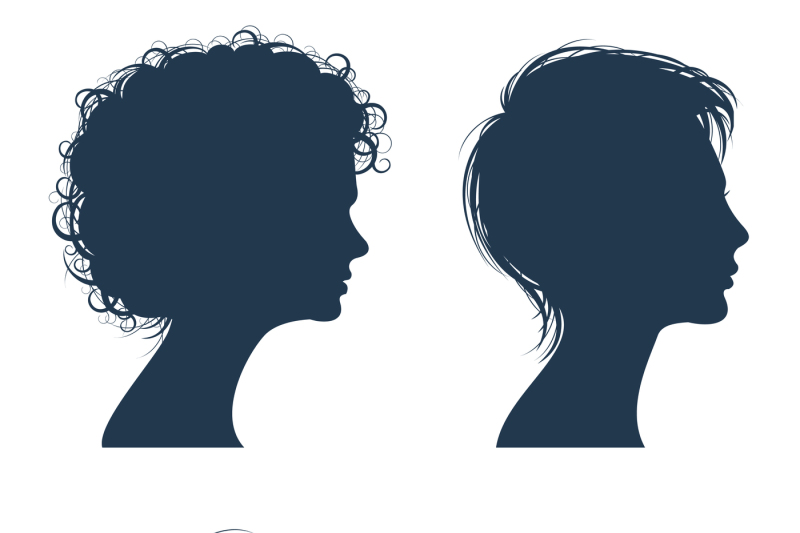 woman-head-vector-silhouettes-female-face-profiles-girl-modern-hairs