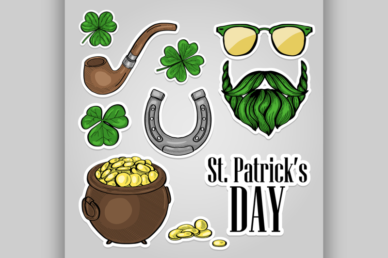 stickers-set-for-saint-patricks-day