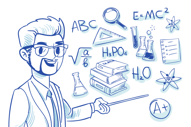 teacher-at-the-blackboard-and-education-doodle-icons-back-to-school-h