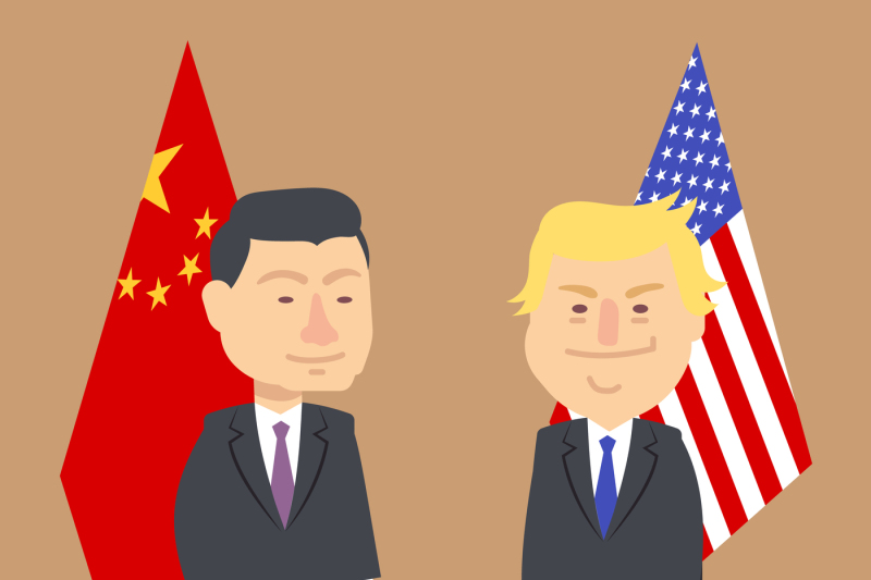 xi-jinping-and-donald-trump-standing-together-with-china-and-usa-flags