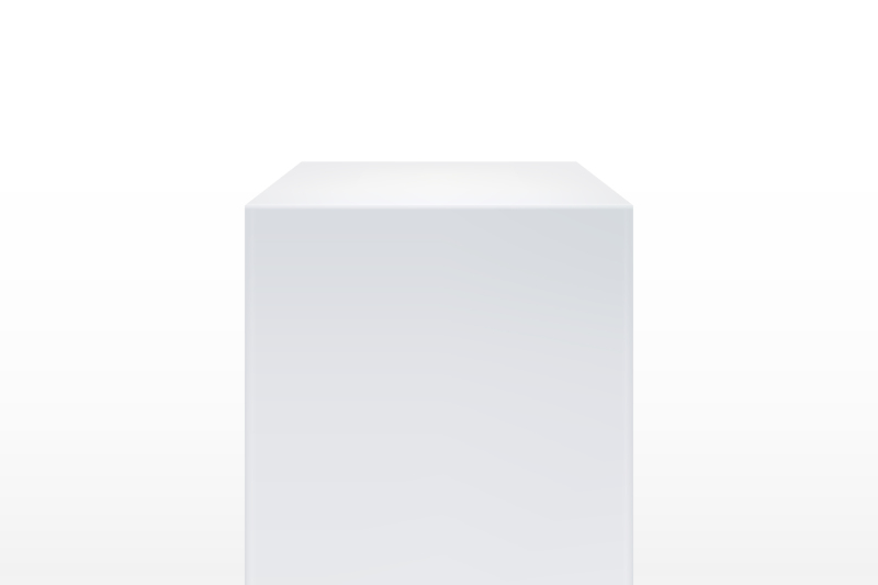 realistic-white-cube-box-3d-podium-blank-pedestal-vector-illustratio