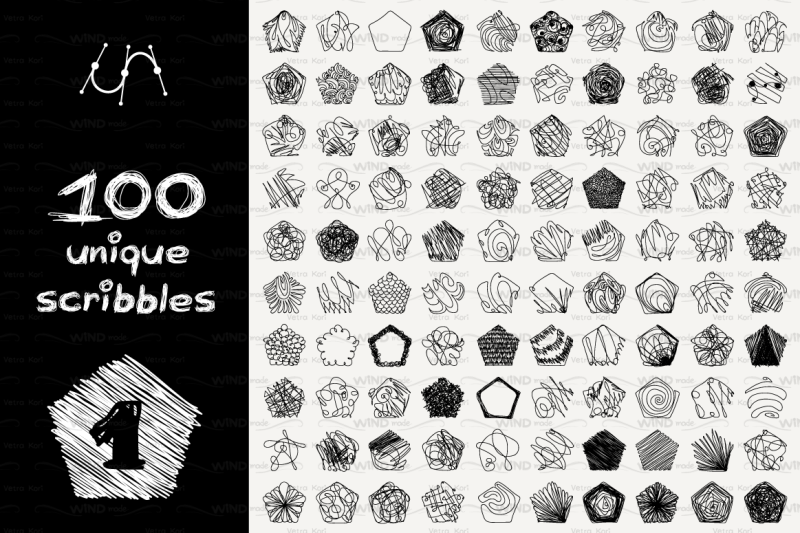 vector-set-100-scribbles-part-1-pentagon