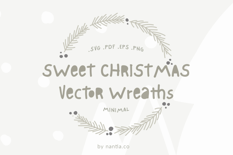 sweet-christmas-vector-wreaths