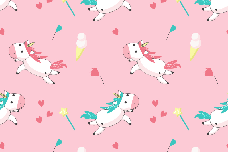 unicorn-cartoon-set-and-patterns