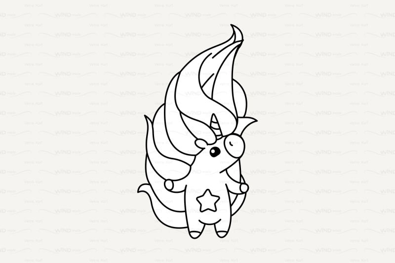 vector-cute-outline-unicorn