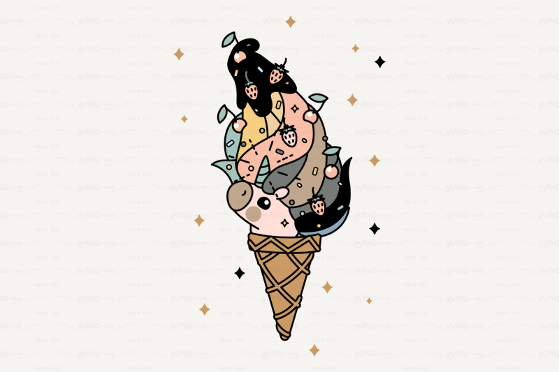 vector-cute-scandi-unicorn-ice-cream-cone