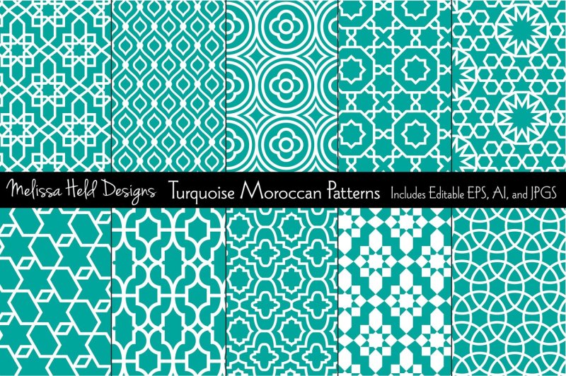 moroccan-patterns-turquoise-blue