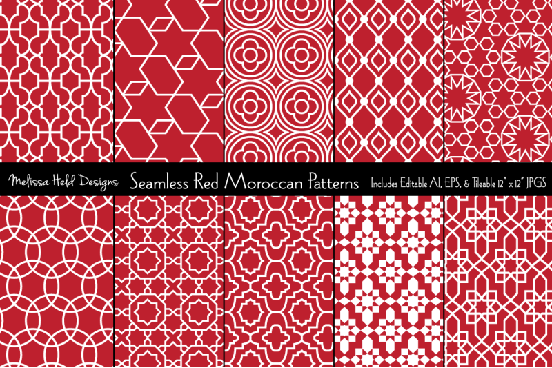 seamless-red-moroccan-patterns