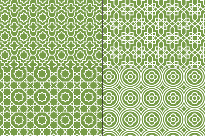 green-moroccan-patterns