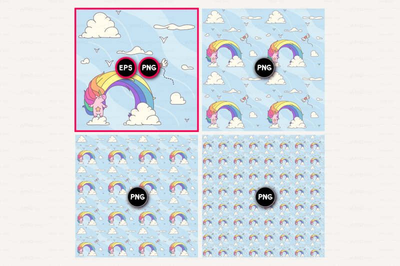 vector-unicorn-seamless-pattern