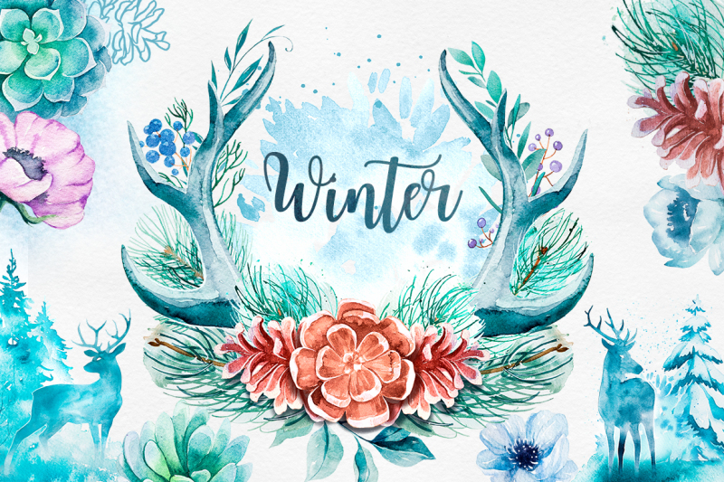 winter-watercolor-collection