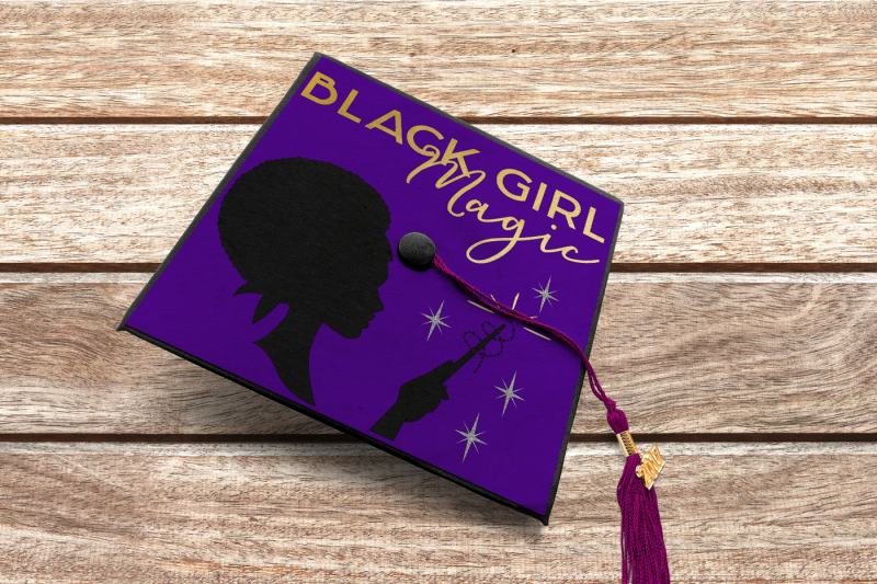 Download Black Girl Magic Graduation Cap Decoration | SVG | PNG ...