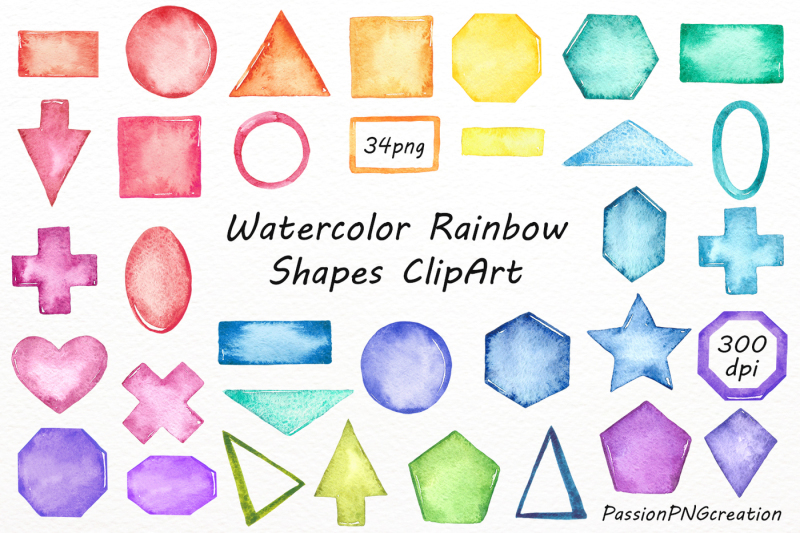 big-set-of-watercolor-rainbow-shapes