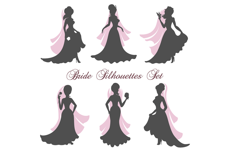 bride-silhouettes-set
