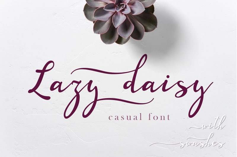 lazy-daisy-font-with-swashes