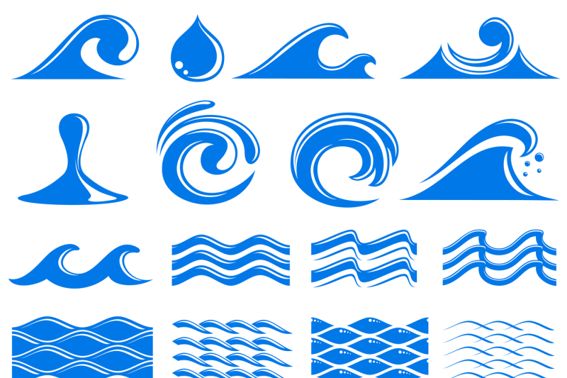 waves-and-water-vector-symbols