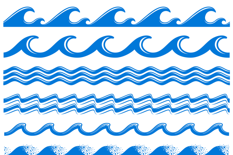 sea-water-waves-vector-seamless-borders-set